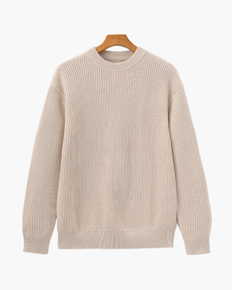 リブニット クルーネック